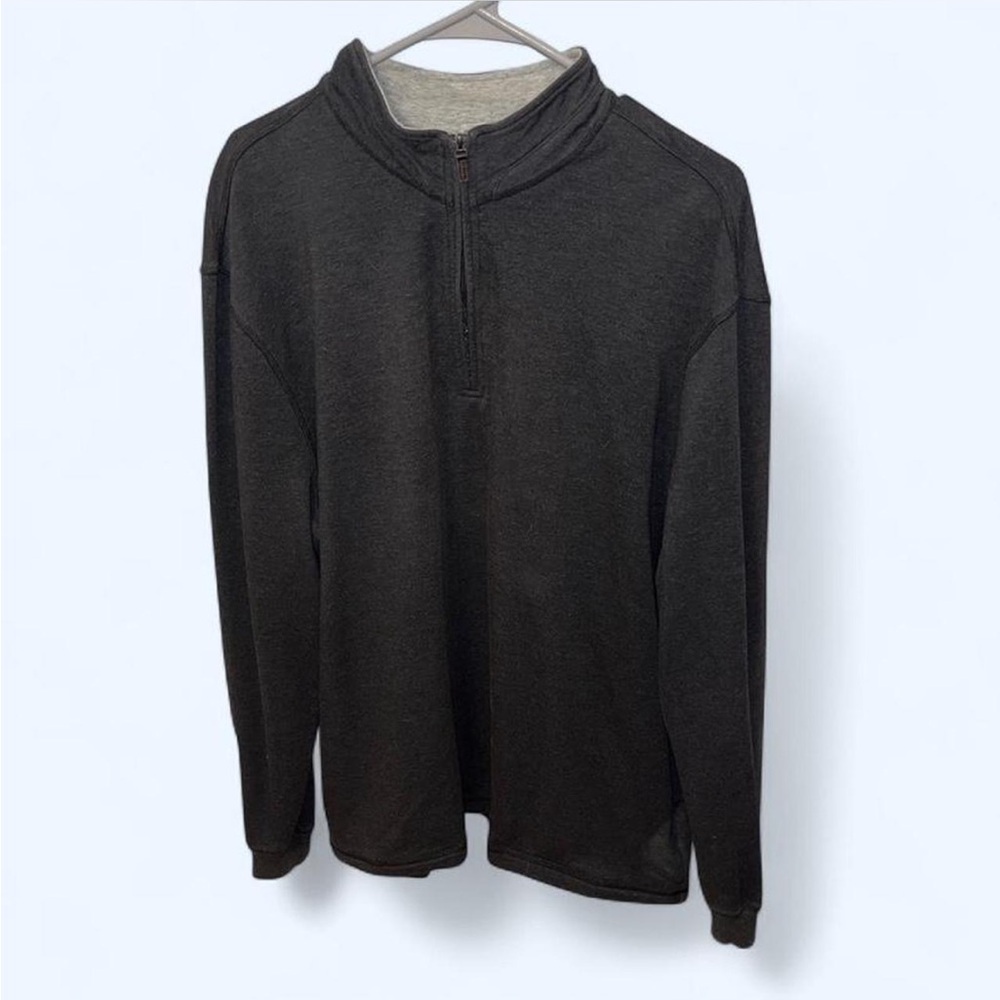 Men's Gray Quarter-Zip Sweater